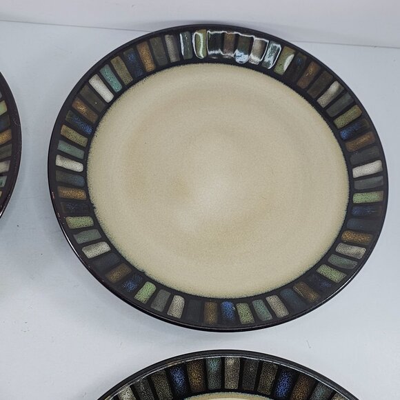 Vallejo Blue Sonoma Home Life & Style Mosaic Tile Set 4 Salad Plates 8.25" *Flaw - Picture 6 of 10